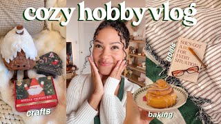 Winter Cozy Hobby Vlog🌲🧶- crafts, cookies & more!