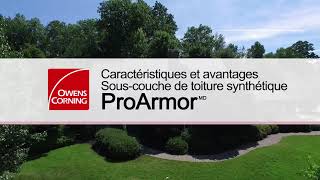 Guide de produit  Sous couche de toiture synthétique ProArmor