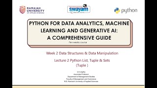 WEEK 2 - LECTURE 2 - PYTHON LIST, TUPLE & SETS (TUPLE)