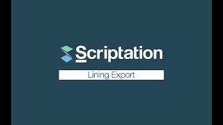 Lining Export (PDF) | Scriptation Tutorial