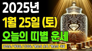 [오늘의 운세] 2025년 1월 25일 (토) 띠별운세