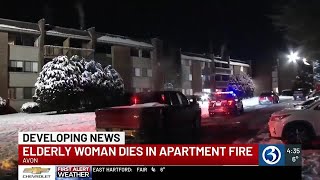 Elderly woman dies in apartment fire in Avon