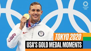 🇺🇸 🥇 USA's gold medal moments at #Tokyo2020 | Anthems