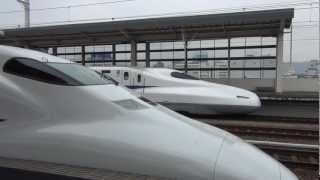 高速通過!!　山陽新幹線　姫路駅にて shinkansen passing himeji sta.