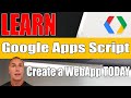Learn Google Apps Script Create a WebApp with Data to the Client Side HTML CSS and JavaScript