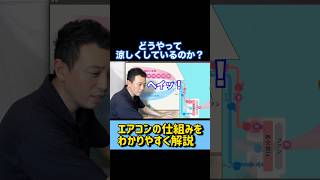 エアコンの仕組みを解説（どうやって涼しくなってるのか？） #エアコン #家電 #shorts