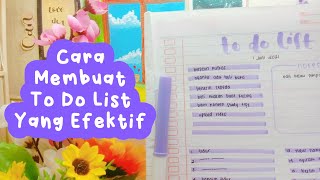 Cara Membuat To Do List Yang Efektif