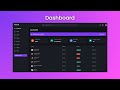Responsive Dashboard Design 🔥 | Html css js | Dark and light mode