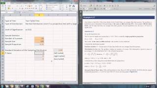 Hypothesis Testing - proportion test (Excel)