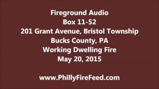 5-20-15, 201 Grant Ave, Bristol Township, Bucks County, PA, House Fire