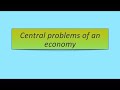 Central problems of an economy