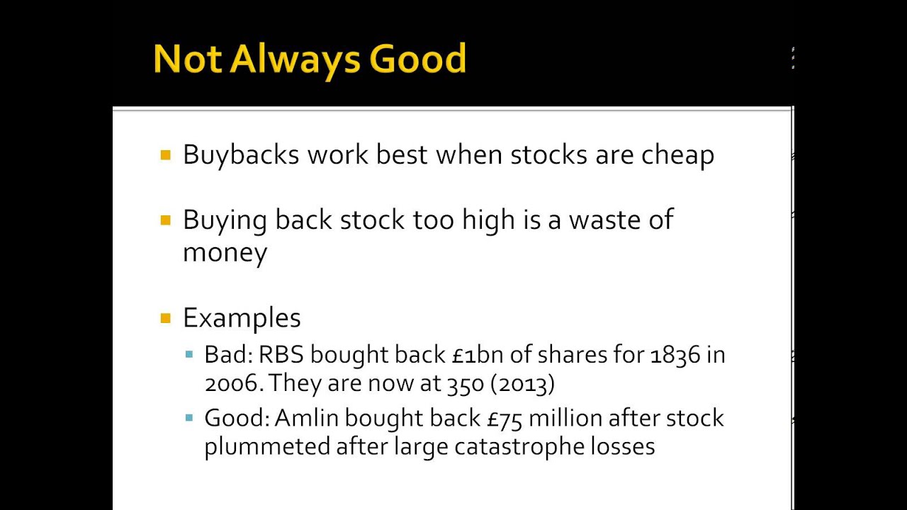 What Are Stock Buybacks And How Do They Work? - YouTube