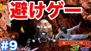 ＃9【スーパードンキーコング3(SFC)】ラストステージで避けゲー化？！最後の最後で新要素出現しました！【レア社を味わう】