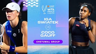 Iga Swiatek vs. Coco Gauff | 2023 WTA Finals Group Stage | WTA Match Highlights