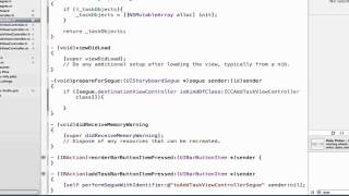 iOS Programming Tutorial - Segue to the AddTaskViewController - Tutorial 63