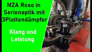 Simson Tuning | MZA Reso in Serienoptik mit dem 3 Platten Schalldämpfer Test Klang CO2radtechnik