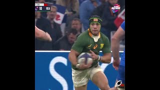 Cheslin Kolbe bumps off a flanker ! | Springboks v France 2022 Autumn Series #shorts