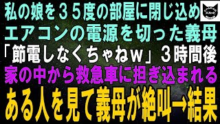 【スカッとする話】私の娘を３５度の部屋に閉じ込めエアコンの電源を切った義母「節電しなくちゃｗ」３時間後、買い物から帰った義母は家の前で救急車に担ぎ込まれるある人を見て絶叫→結果【修羅場】