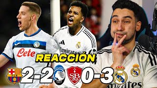 REACCIONES DE UN HINCHA al Brest vs Real Madrid 0-3 y Barcelona vs Atalanta 2-2 | ByDiegoX10