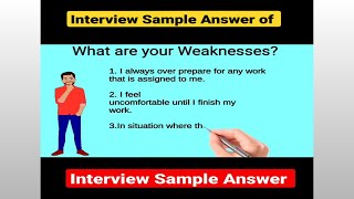 What are your Weaknesses ?  | Interview sample answer of tell me about ur weakness English | #shorts