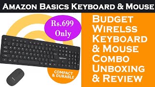 Amazon Basics Wireless Keyboard and Mouse Combo Unboxing \u0026 Review