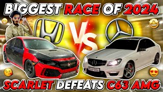 Biggest Race Of 2024 🔥 Civic X Defeats Tuned C63 AMG 🤩 TEAM-4K