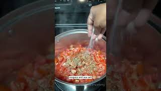 Quick 15 minute Homemade Tomato Sauce using 12 plum tomatoes, thyme, oregano and