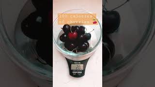 100 calories of cherries 🍒 = 200 g or 20 cherries 🍒