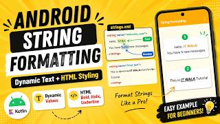 ANDROID - STRING FORMATTING || TUTORIAL IN KOTLIN
