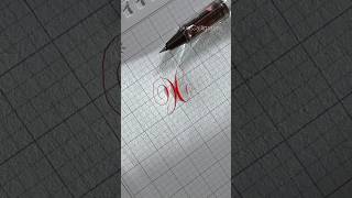 How I write letter “X” in Calligraphy #shorts #calligraphy #handlettering #copperplate #flourishing