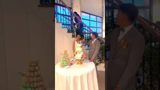 Photographer Trips and Falls While Climbing Up Stairs at Wedding Ceremony - 1495077