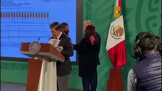 Irrumpe joven en mañanera de López Obrador