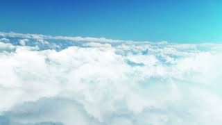 Flying above the clouds, 1 hour, no looping or cuts, no sound