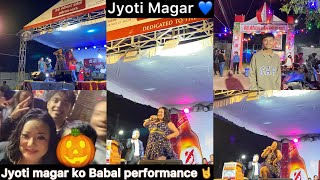 Jyoti magar ko Dhamaka stage performance at Damauli 🤘💙 || Energy level 🫡 || Fire performances 🔥 ||