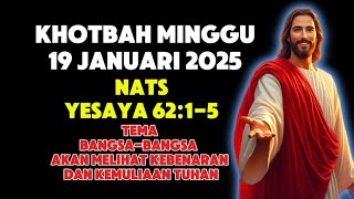 khotbah minggu 19 januari 2025, Yesaya 62:1-5