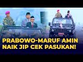 Momen Prabowo dan Wapres Maruf Amin Naik Jip Cek Kesiapan Komponen Cadangan 2022