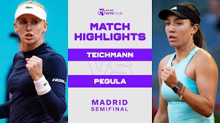Jil Teichmann vs. Jessica Pegula | 2022 Madrid Semifinals | WTA Match Highlights