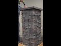 Column Upgrade with Faux Stacked Stone