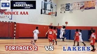 Montreal Basketball League 2024-2025.Novice AAA.Lakers vs Tornades 2.