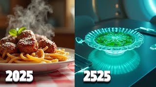 Journey into Future Foods: AI-Simulated Flavors from a Thousand Years Ahead 2025 vs 2525