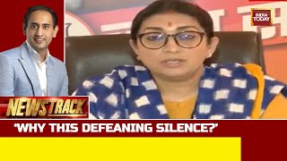 Union Minister Smriti Irani Hits Out At Arvind Kejriwal For Giving Clean Chit To Satyendar Jain