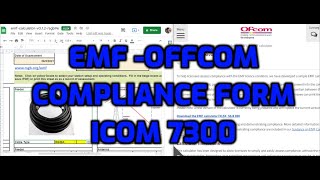 EMF -OFFCOM -COMPLIANCE FORM-ICOM 7300- M0FXB