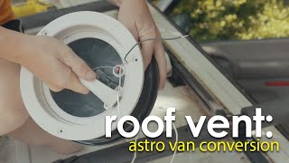 Ventair Roof Vent Installation