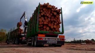 TIMBER UPPERSTRUCTURE WITH 3-AXLE TRAILER