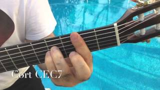 Cort CEC7 - Elektro Klasik Gitar - NAT - Naturel (Bi Kuple)