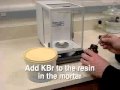 Preparation of a KBr pellet