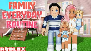 👪 FAMILY EVERYDAY ROUTINE 🏡 | Bloxburg Roleplay | Roblox