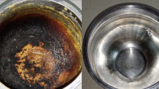 #How to clean aburnt pan#Easy way To clean burnt pan in Telagu