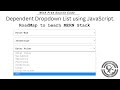 JavaScript Dependent Dropdown List, |  JavaScript Cascading Dropdown List