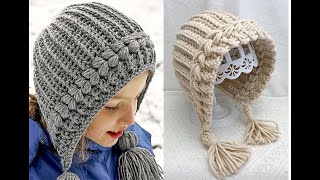 Crochet a beanie hat with tassel tutorial for crochet beginner.